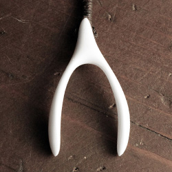 Wishbone Bone Carving Pendant by Tim Jepson